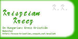 krisztian krecz business card
