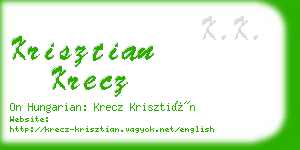 krisztian krecz business card